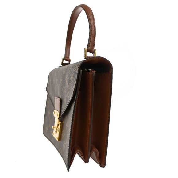 LOUIS VUITTON Concorde Hand Bag Monogram Leather Brown France M51190 70TA038 - Picture 3 of 16